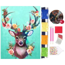 Hurt 5D Diamantové kreslení mozaika, Jelen kreatív és készségfejlesztő