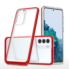 Hurtel átlátszó 3in1 tok Samsung Galaxy S23+ szilikon tok keret piros tok és táska