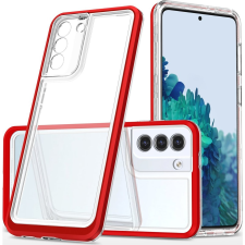 Hurtel Átlátszó 3in1 Tok Samsung Galaxy S23 Szilikon Tok Keret Piros (9145576272657) tok és táska