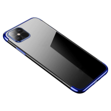 Hurtel Átlátszó színes tok Gel TPU Galvanizált telefontok iPhone 13 Pro Blue tok és táska