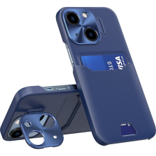 Hurtel Bőr Állvány Tok iPhone 14 Tok Kártya Pénztárca Állvány Kék (187766061) tok és táska