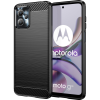 Hurtel Carbon Case Motorola Moto G53 / G13 Rugalmas Szilikon Carbon Tok Fekete (9145576275535)
