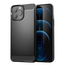 Hurtel Carbon tok Flexible tok TPU tok iPhone 13 Pro max fekete tok és táska
