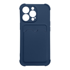 Hurtel Card Armor tok iPhone 12 Pro Max kártyatartóval, légzsákkal, és megerősített védelemmel sötétkék tok és táska