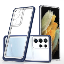 Hurtel Clear 3az1ben tok Samsung Galaxy S21 Ultra 5G gél telefontok kék tok és táska