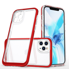Hurtel Clear 3in1 tok iPhone 11 Pro Max telefontok gél piros tok és táska