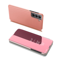 Hurtel Clear View tok Flip tok Samsung Galaxy S22 + (S22 Plus) rózsaszín tok és táska
