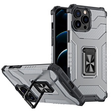 Hurtel Crystal Ring tok kihajtható támasztó Tough Rugged tok iPhone 12 Pro fekete tok és táska