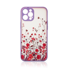 Hurtel Design tok iPhone 12 Pro Max készülékhez virágos lila tok és táska