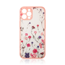 Hurtel Design tok iPhone 12 Pro Max virág rózsaszín tok és táska