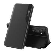Hurtel Eco Leather View kinyitható tok Samsung Galaxy S25 Plus - fekete tok és táska