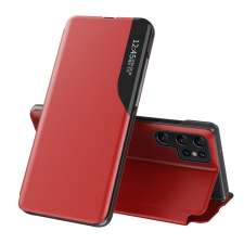 Hurtel Eco Leather View kinyitható tok Samsung Galaxy S25 Ultra - piros tok és táska