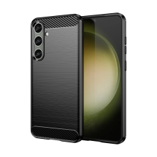Hurtel Etui Carbon Case Samsung Galaxy S24+ Rugalmas szilikon tok - fekete tok és táska