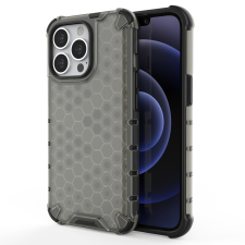 Hurtel Honeycomb tok Páncéltelefontok a TPU Bumper iPhone 13 Pro fekete tok és táska