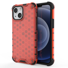 Hurtel Honeycomb tok ütésálló telefontok TPU Bumper iPhone 13 mini piros tok és táska