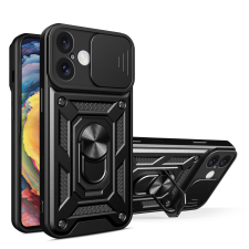 Hurtel Hybrid Armor Camshield tok iPhone 16 - fekete tok és táska