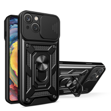 Hurtel Hybrid Armor Camshield tok Motorola Moto G62 5G Armor tok kameravédővel fekete tok és táska