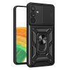 Hurtel Hybrid Armor Camshield tok Samsung Galaxy A34 5G Armor tok kameravédővel fekete