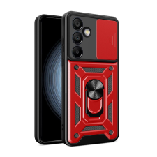 Hurtel Hybrid Armor Camshield tok Samsung Galaxy S24 FE - piros tok és táska