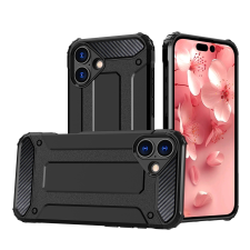 Hurtel Hybrid Armor tok iPhone 16 - fekete tok és táska