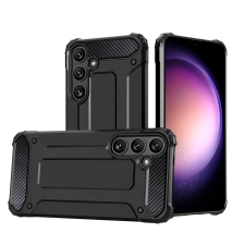 Hurtel Hybrid Armor tok Samsung Galaxy S25 Plus - fekete tok és táska
