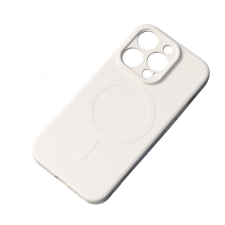 Hurtel iPhone 14 Plus szilikon mágneses tok Magsafe - bézs színben tok és táska