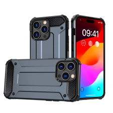 Hurtel iPhone 15 Pro Max hibrid Armor tok - kék tok és táska