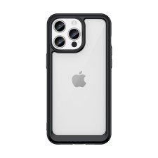 Hurtel iPhone 15 Pro Max Outer Space megerősített tok Rugalmas kerettel - fekete tok és táska