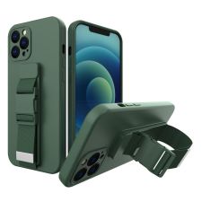 Hurtel Kötél tok gél tpu légzsák telefontok iPhone 12 sötétzöld tok és táska