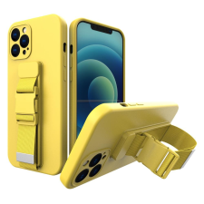 Hurtel Kötél tok Gel TPU légzsák telefontok kulcstartóval Samsung Galaxy A32 5G sárga tok és táska
