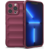 Hurtel Magic Shield Tok iPhone 13 Pro Max Készülékhez Rugalmas Páncélozott Tok Bordó Színben (195577171)