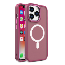 Hurtel Mágneses színű matt tok iPhone 15 Pro - burgundi tok és táska