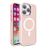 Hurtel Mágneses színű matt tok iPhone 15 - rózsaszín