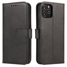 Hurtel Mágneses tok elegáns tok borító telefontok egy patenttal és állvány funkcióval OnePlus Nord N200 5G fekete tok és táska