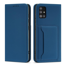 Hurtel Magnet Card Case tok Samsung Galaxy A13 5G tok pénztárca kártyatartó kék tok és táska