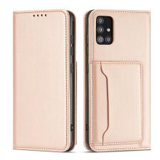 Hurtel Magnet Card Case tok Samsung Galaxy A13 5G tok pénztárca kártyatartó rózsaszín tok és táska