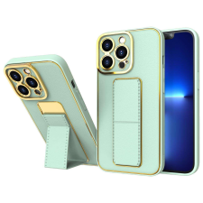 Hurtel New Kickstand tok iPhone 13-hoz állvánnyal zöld színű tok és táska
