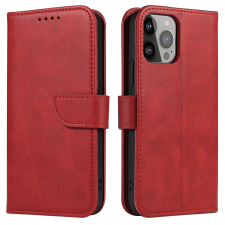 Hurtel Pénztárcás tok állvánnyal iPhone 15 Pro Max mágneses tok - piros tok és táska