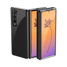 Hurtel Plating tok Samsung Galaxy Z Fold 4 tok fém kerettel fekete tok és táska