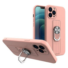 Hurtel Ring Case szilikon telefontok gyűrűvel iPhone XS Max rózsaszín tok és táska