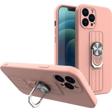 Hurtel Ring Tok Szilikon Tok iPhone 12 Pro Pink (9145576214404) tok és táska