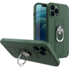 Hurtel Ring Tok Szilikon Tok Samsung Galaxy S21 + 5G S21 Plus 5G Sötétzöld (9145576215456)