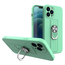 Hurtel Samsung Galaxy S21 Ultra - Ring Case kitámasztható telefontok beépített fémlappal, Menta tok és táska