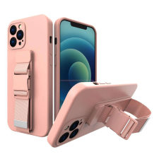 Hurtel Samsung Galaxy S21 Ultra - Rope Case kitámasztható telefontok állítható pánttal, Rózsaszín tok és táska