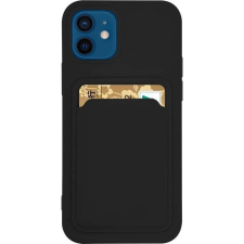 Hurtel Szilikon Tok Bankkártyatartóval Samsung Galaxy A22 4G Fekete (9145576230053) tok és táska