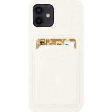 Hurtel Szilikon Tok Bankkártyatartóval Samsung Galaxy S21 Ultra 5G Fehér (9145576229156) tok és táska