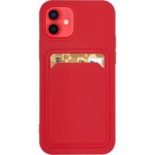 Hurtel Szilikon Tok Bankkártyatartóval Xiaomi Redmi Note 10 / Redmi Note 10s Piros (9145576229675) tok és táska