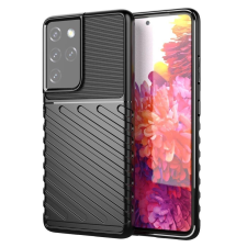 Hurtel Thunder tok Rugalmas ütésálló telefontok Samsung Galaxy S22 Ultra fekete tok és táska