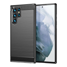 Hurtel Uhlíkové puzdro pre Samsung Galaxy S23 Ultra flexibilný silikónový karbónový kryt čierny tok és táska
