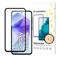 Hurtel Wozinsky Full Glue edzett üveg fekete szegéllyel Samsung Galaxy A55 mobiltelefon kellék